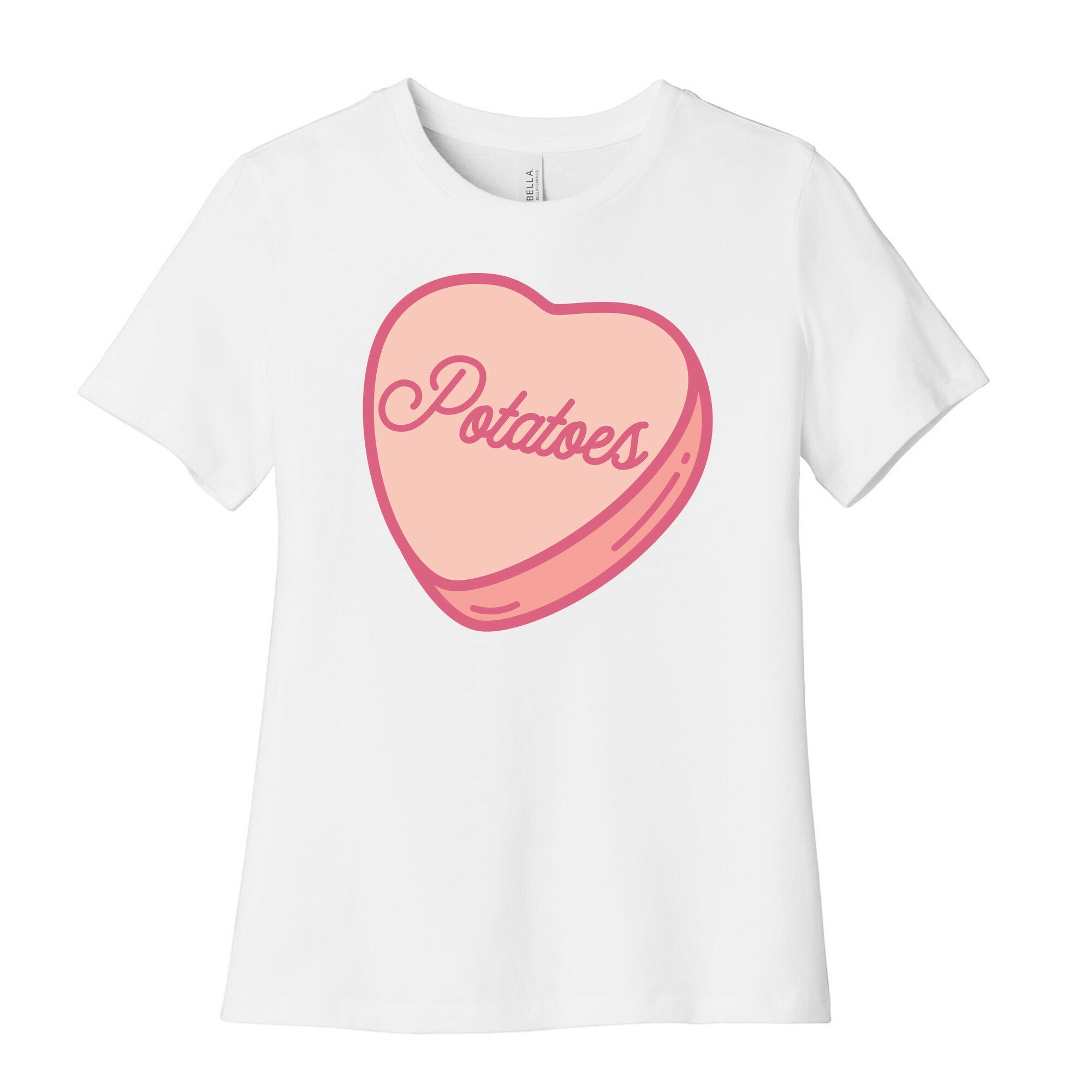 Potatoes Candy Heart Women's Cotton Tee